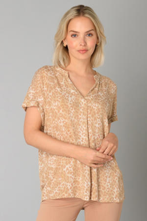 blousetop beige met lurex