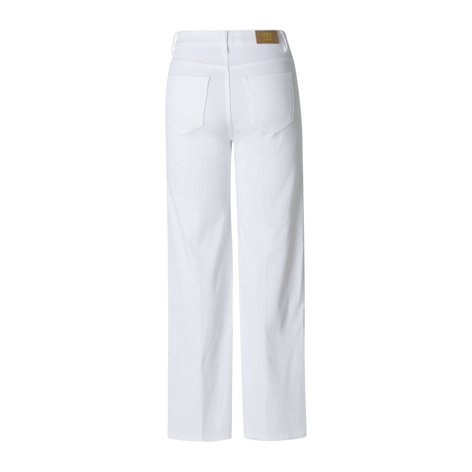 Yest denim wide leg regular waist broek wit