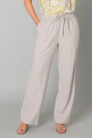rechtvallend regular waist broek lichtgrijs