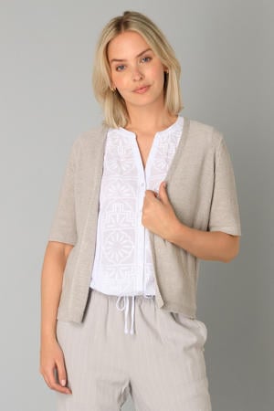 vest gebreid grijs