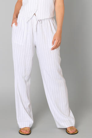 rechtvallend regular waist broek wit