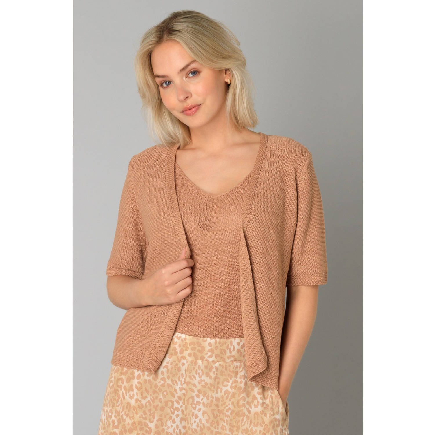 Yest vest beige gebreid