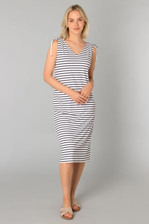 jersey midi jurk zwart