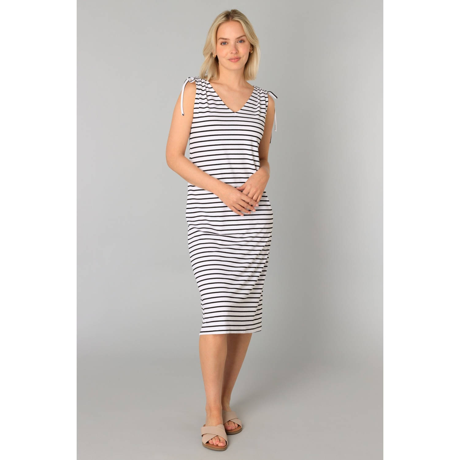 Yest jersey midi jurk zwart