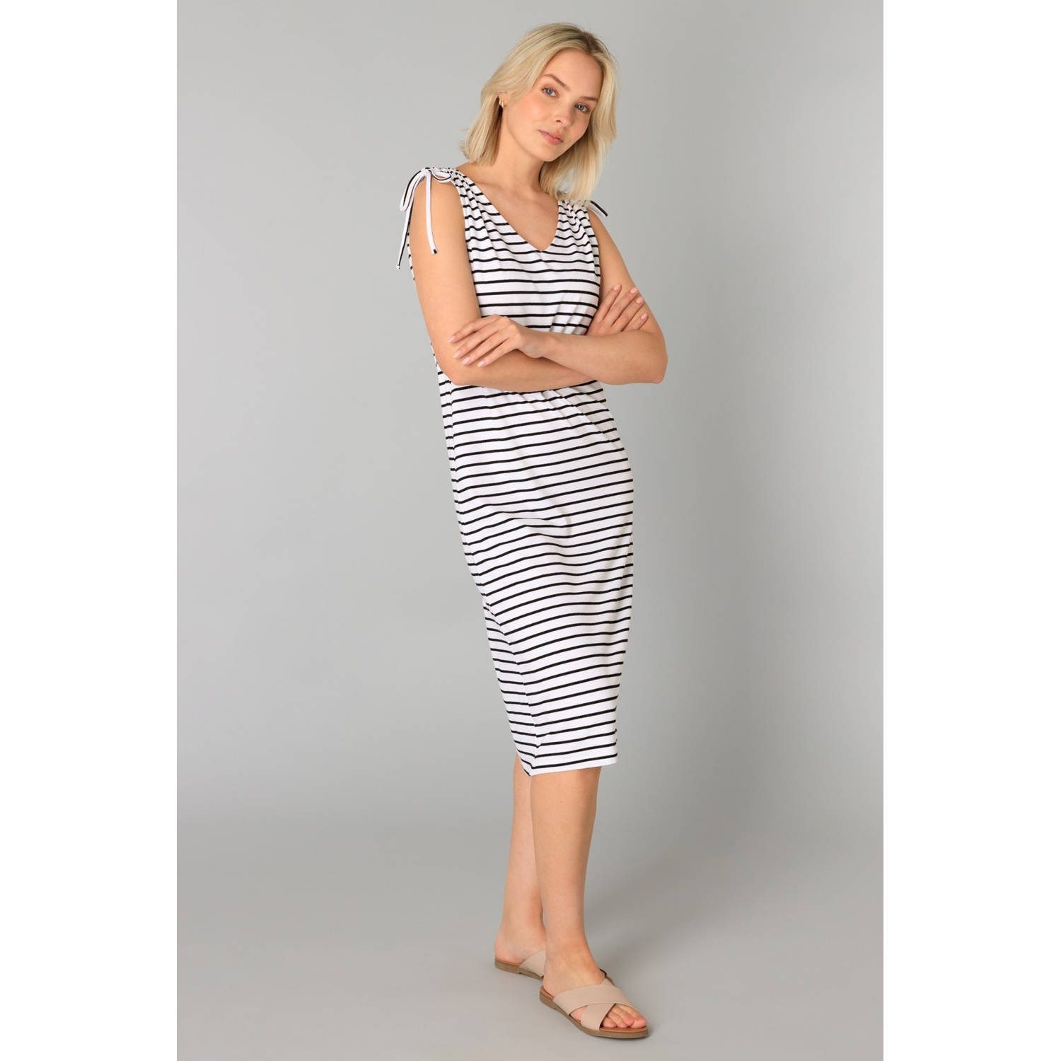 Yest jersey midi jurk zwart