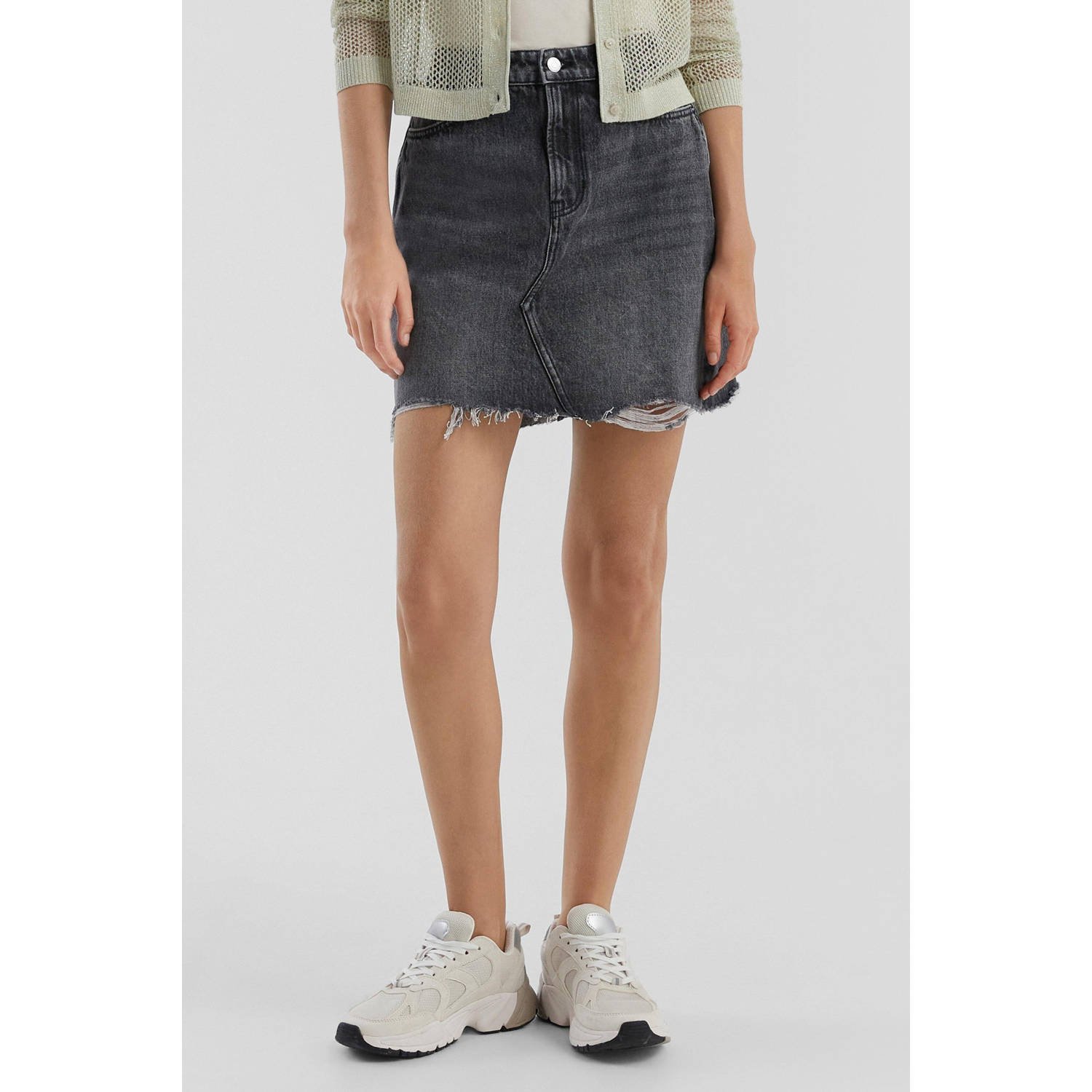 Q S by s.Oliver denim spijkerrok grey denim