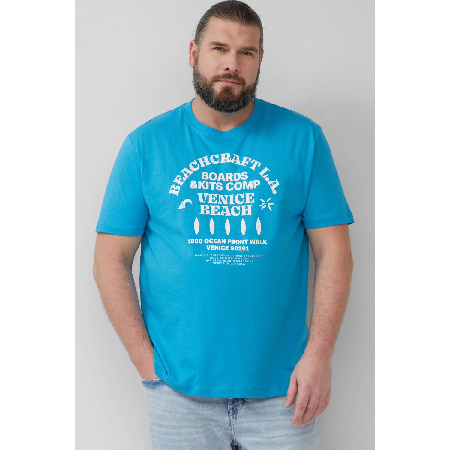 S.Oliver Big Size T-shirt blauw