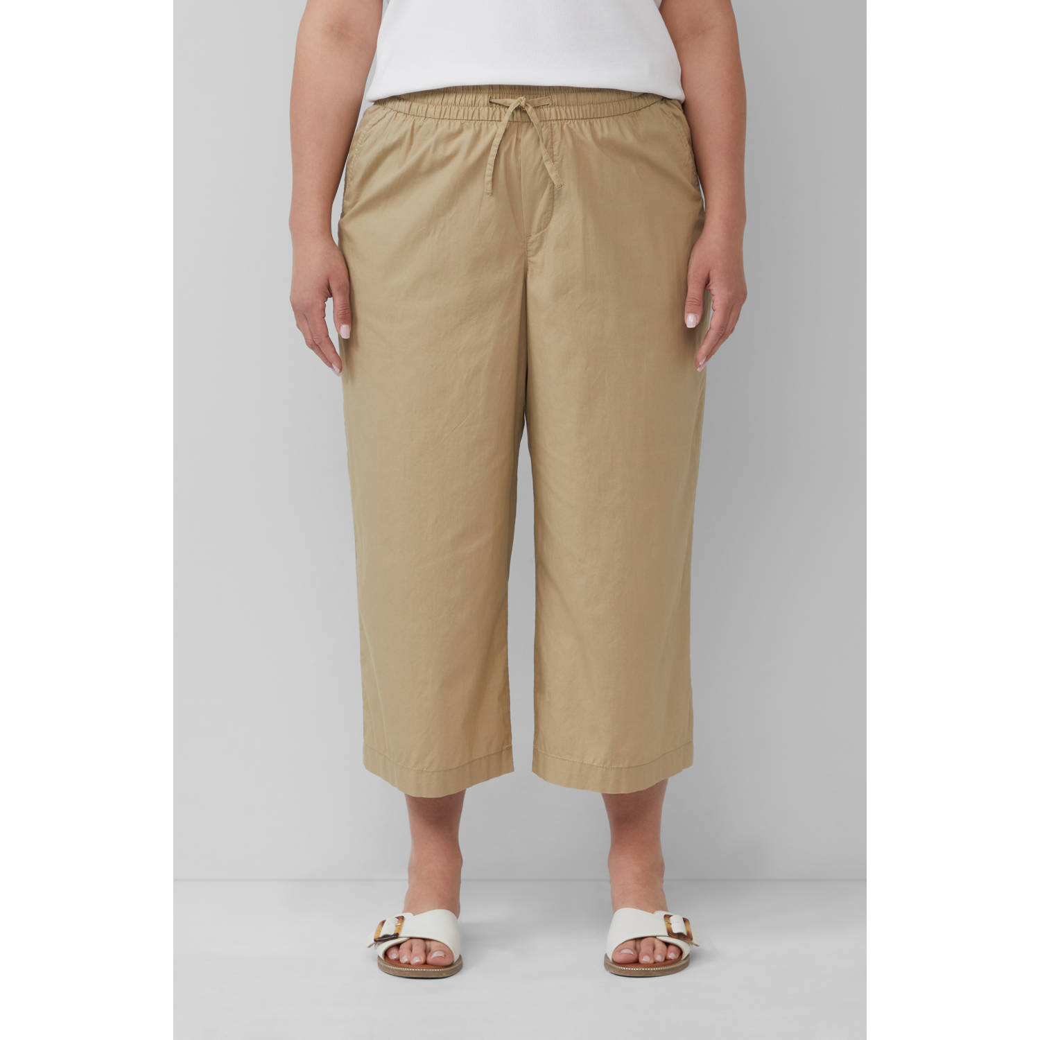 S.Oliver Curve straight regular waist casual broek beige