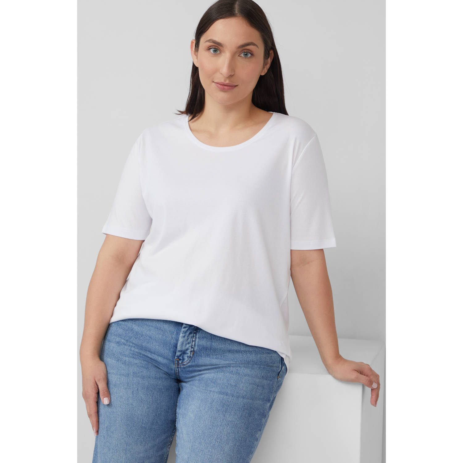 S.Oliver Curve T-shirt wit