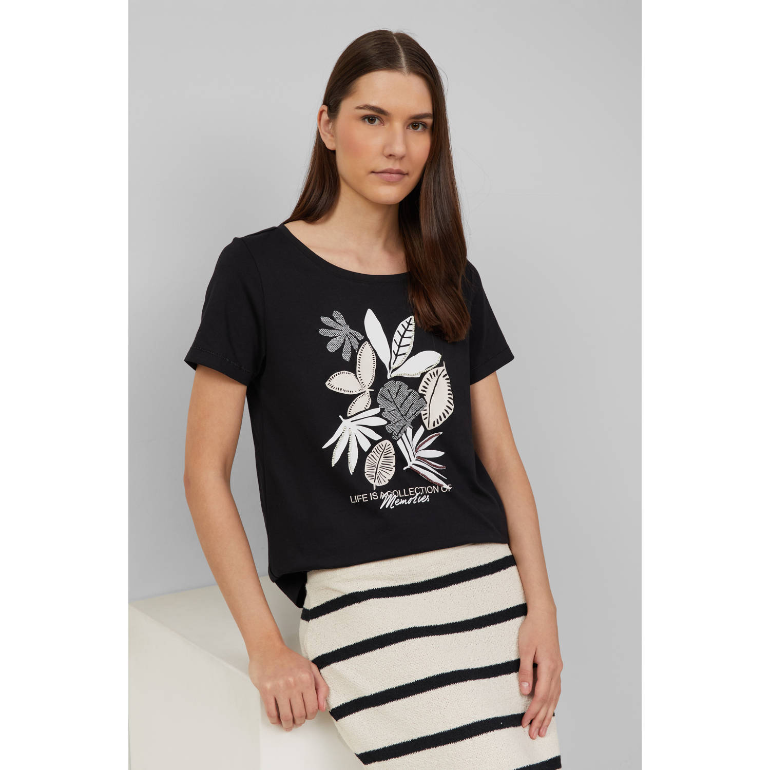 s.Oliver T-shirt zwart