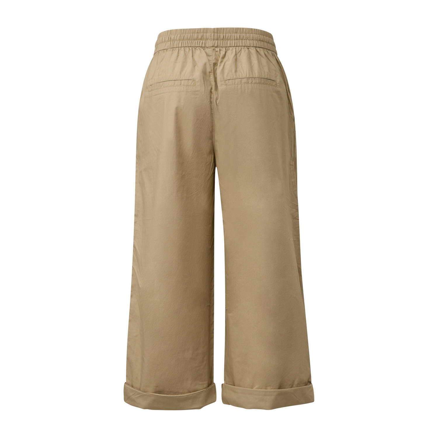s.Oliver wide leg regular waist casual broek beige