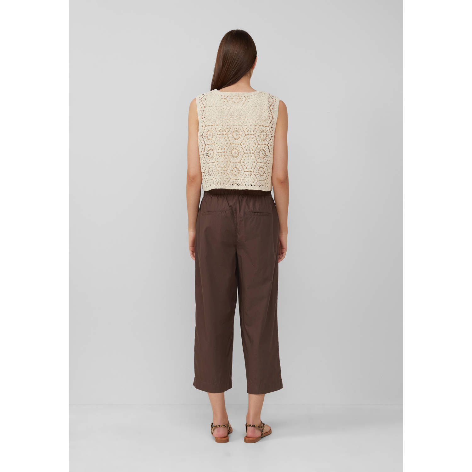 s.Oliver gebreid vest ecru crochet