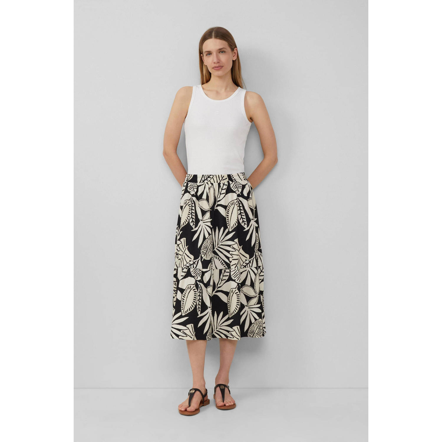 S.Oliver midi rok zwart