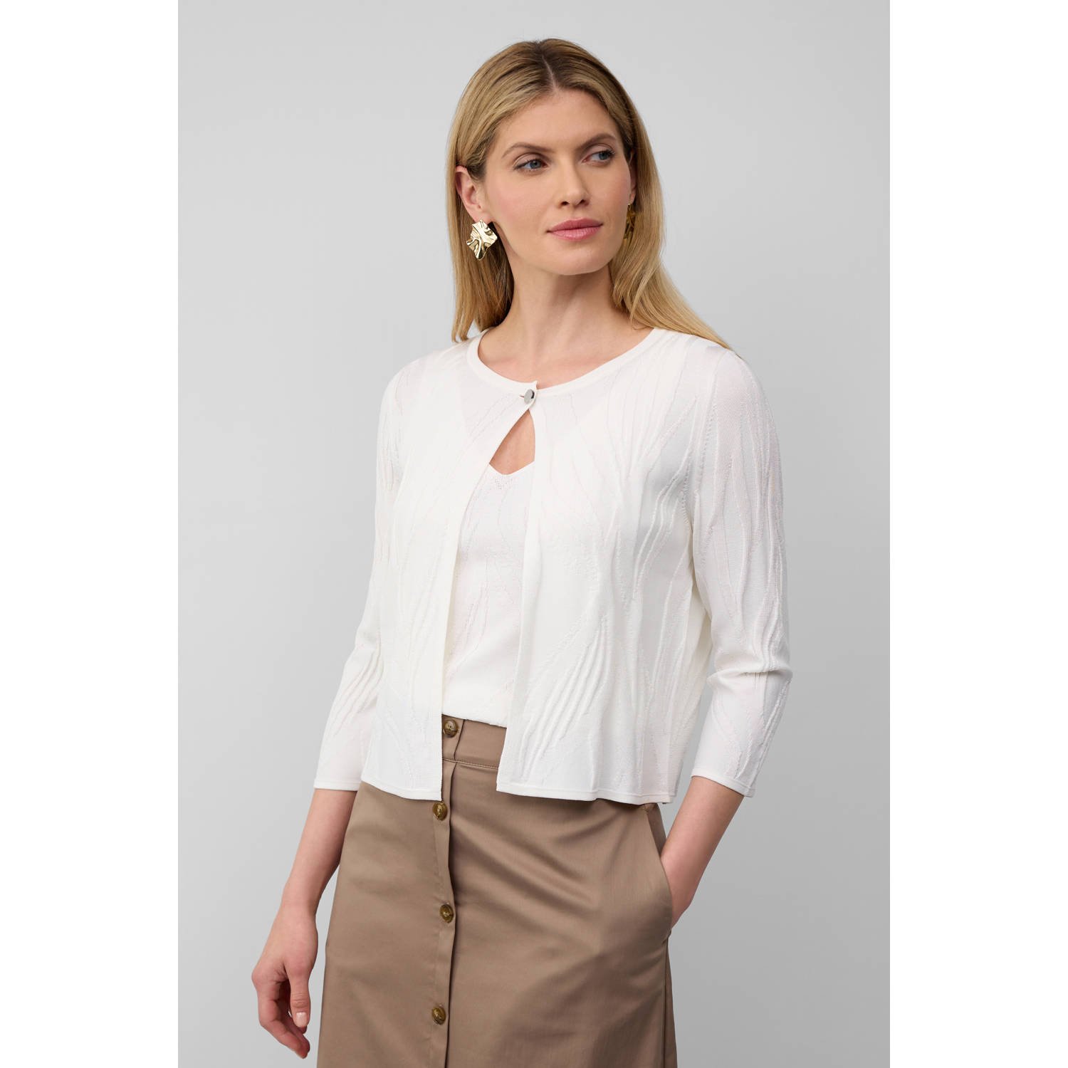 S.Oliver BLACK LABEL Korte cardigan van viscosemix