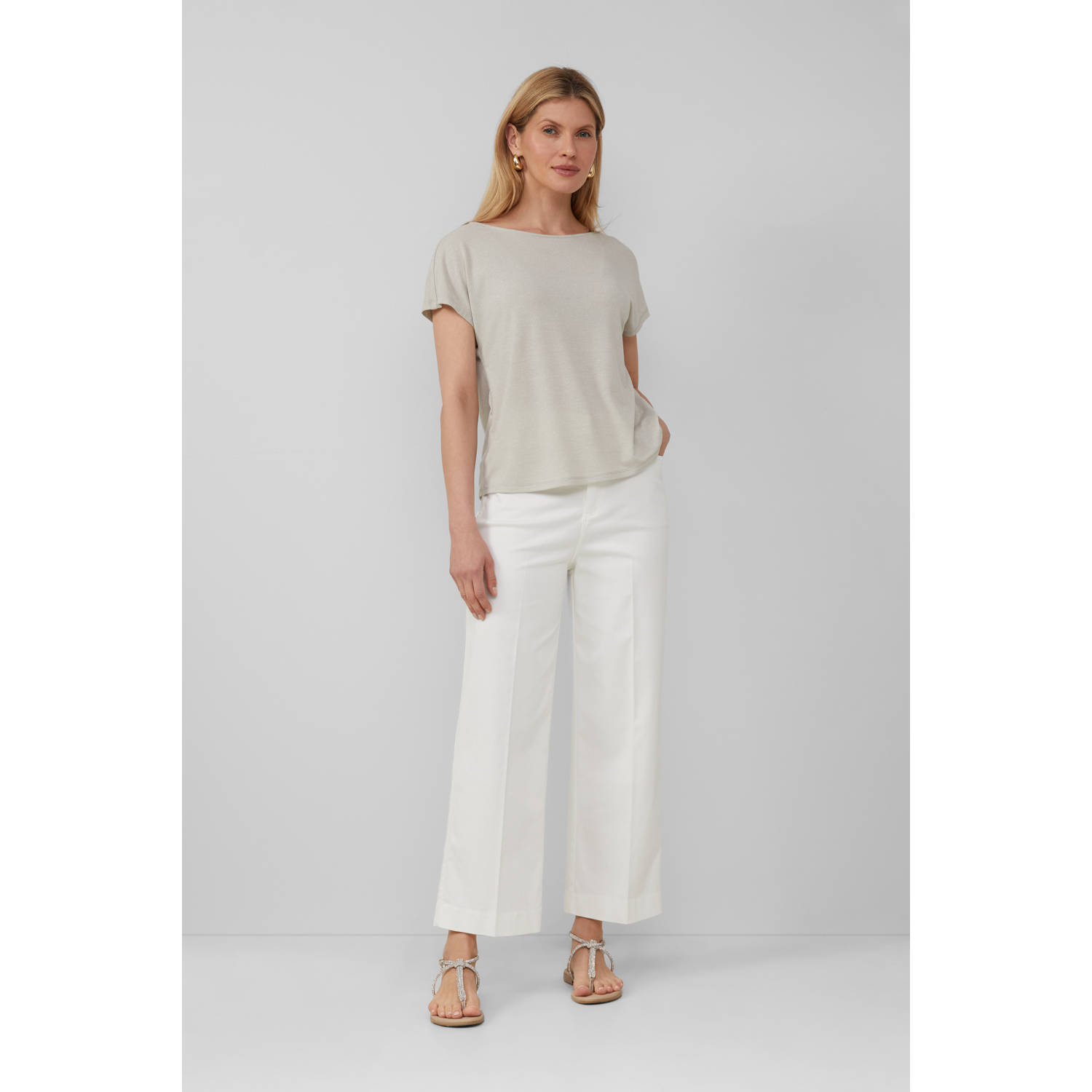 S.Oliver BLACK LABEL Relaxed fit T-shirt van viscosemix