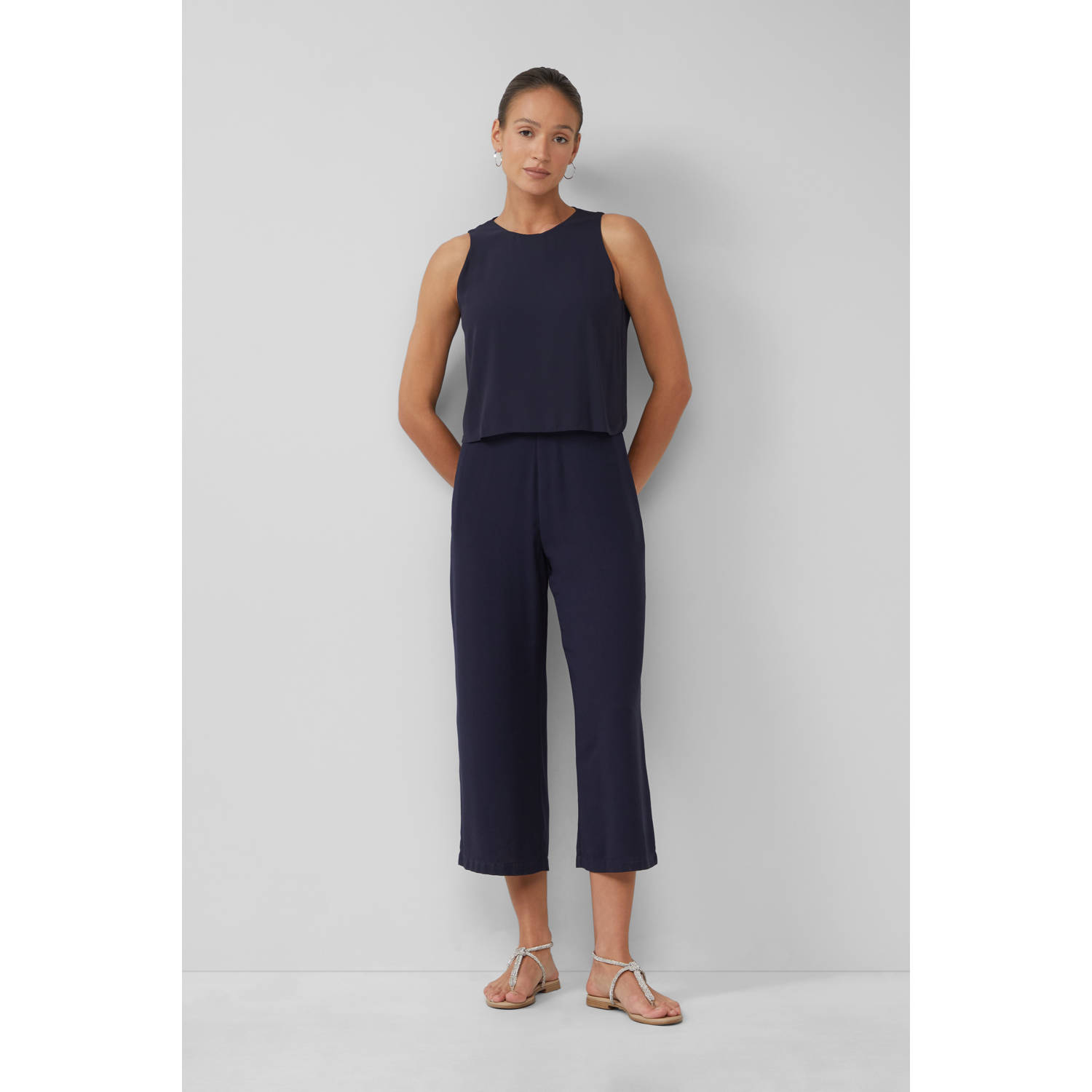 S.Oliver BLACK LABEL Regular fit jumpsuit met dubbellaags chiffon
