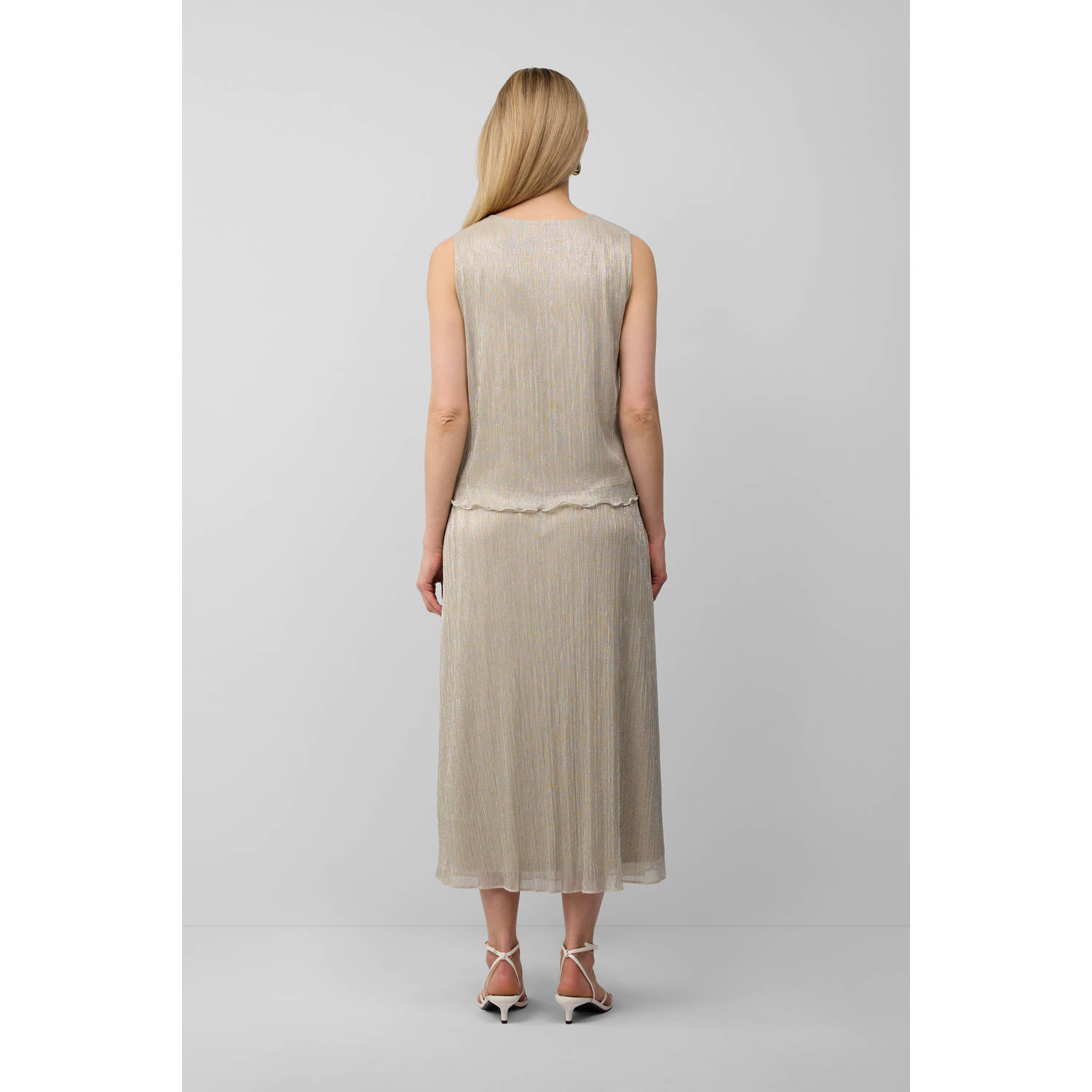 s.Oliver BLACK LABEL top beige met lurex