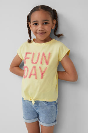 T-shirt lichtgeel