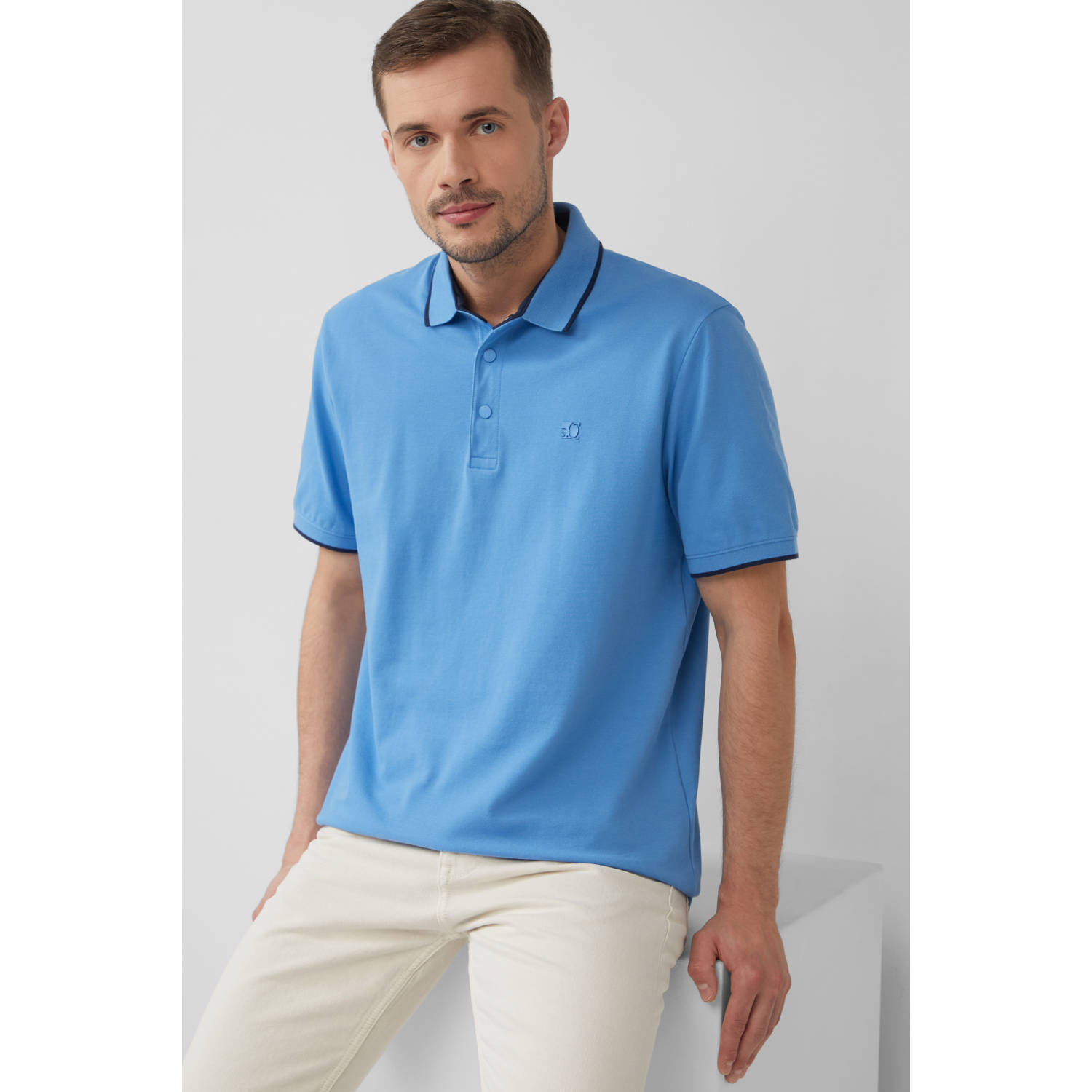 S.Oliver RED LABEL Regular fit poloshirt van katoenmix