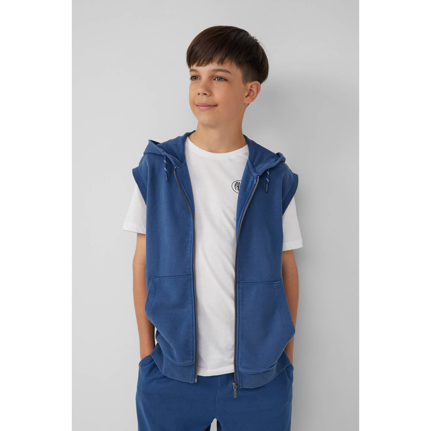 S.Oliver RED LABEL Regular fit sweatgilet van katoenmix