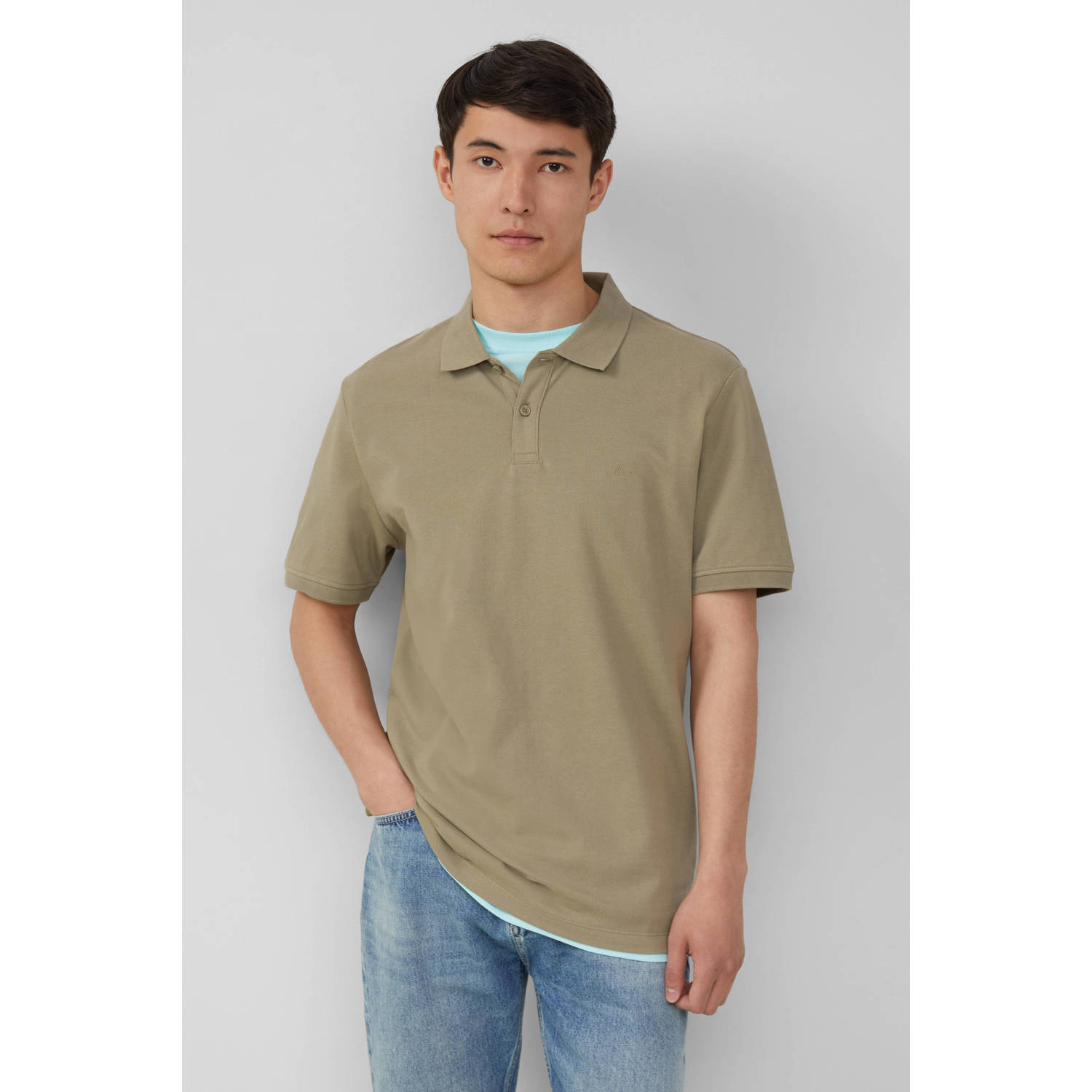 S.Oliver Big Size regular polo olijfgroen