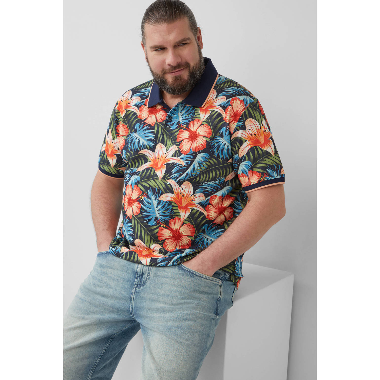 S.Oliver Big Size regular polo multi