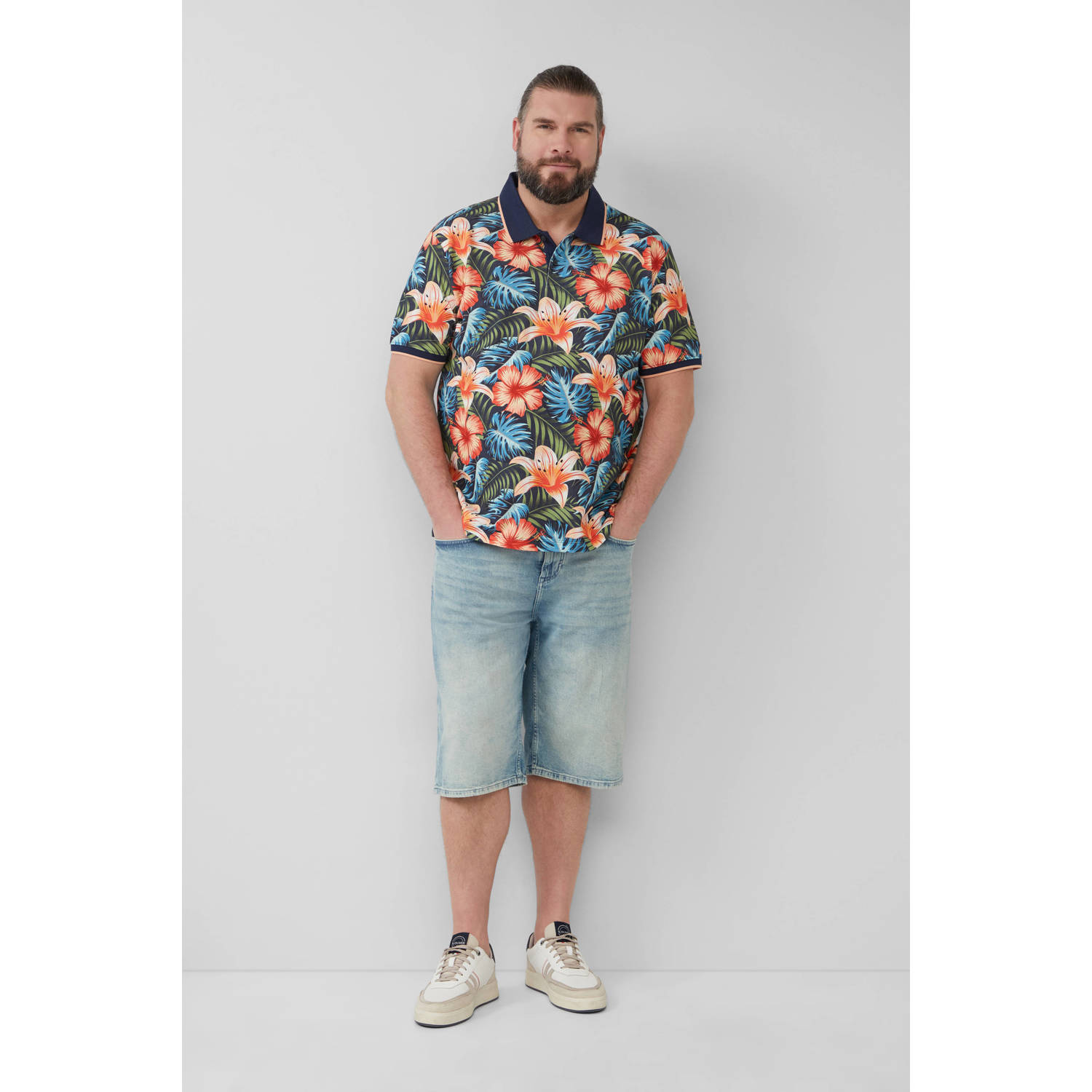 s.Oliver Big Size regular polo multi
