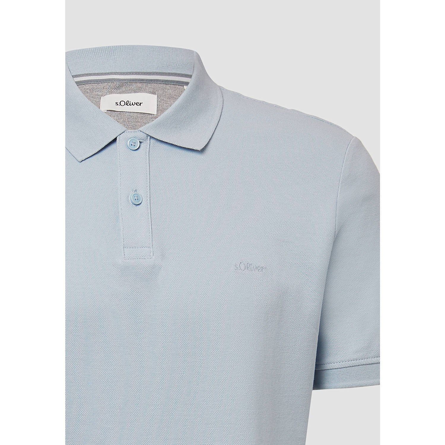 s.Oliver Big Size regular polo lichtblauw