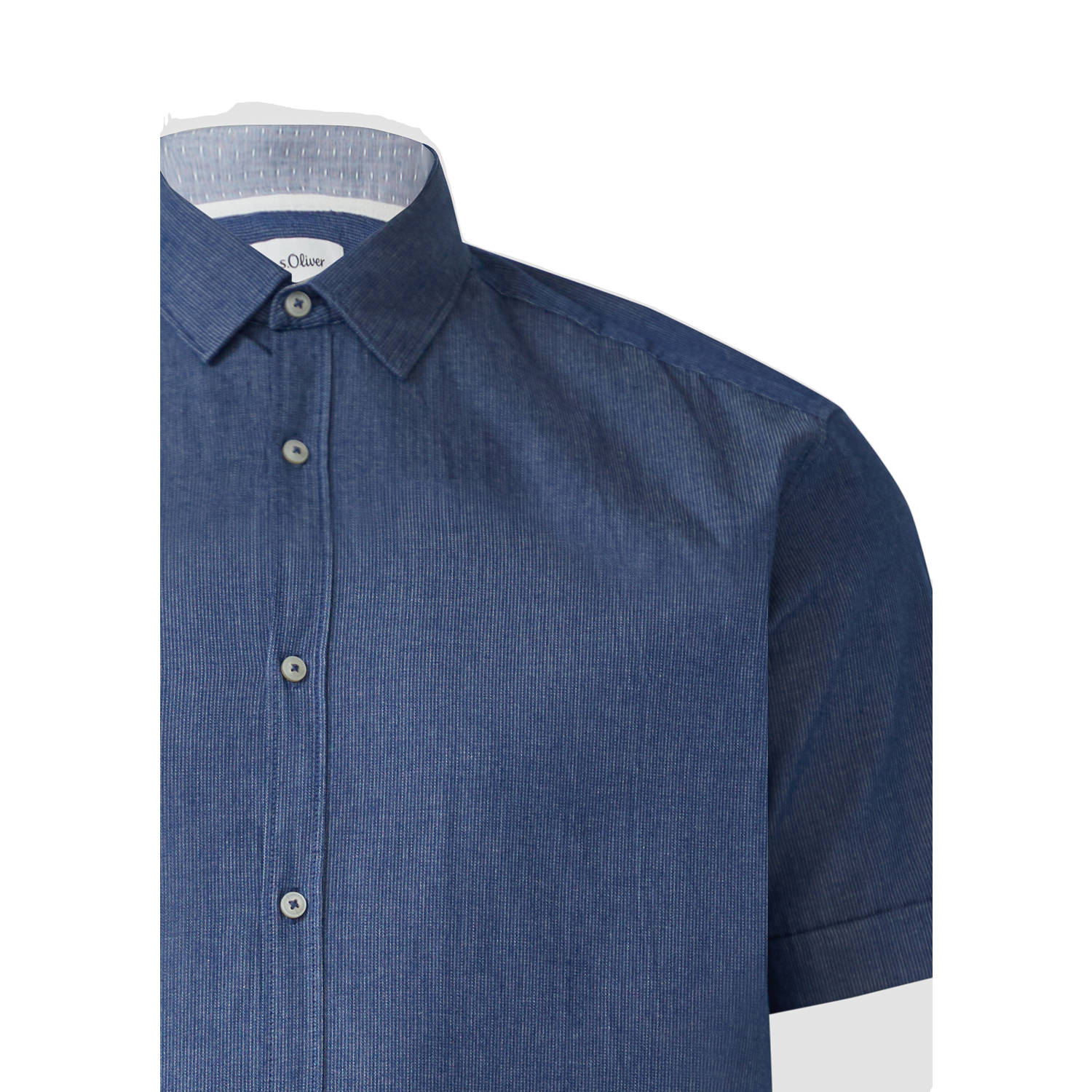 s.Oliver Big Size casual overhemd donkerblauw