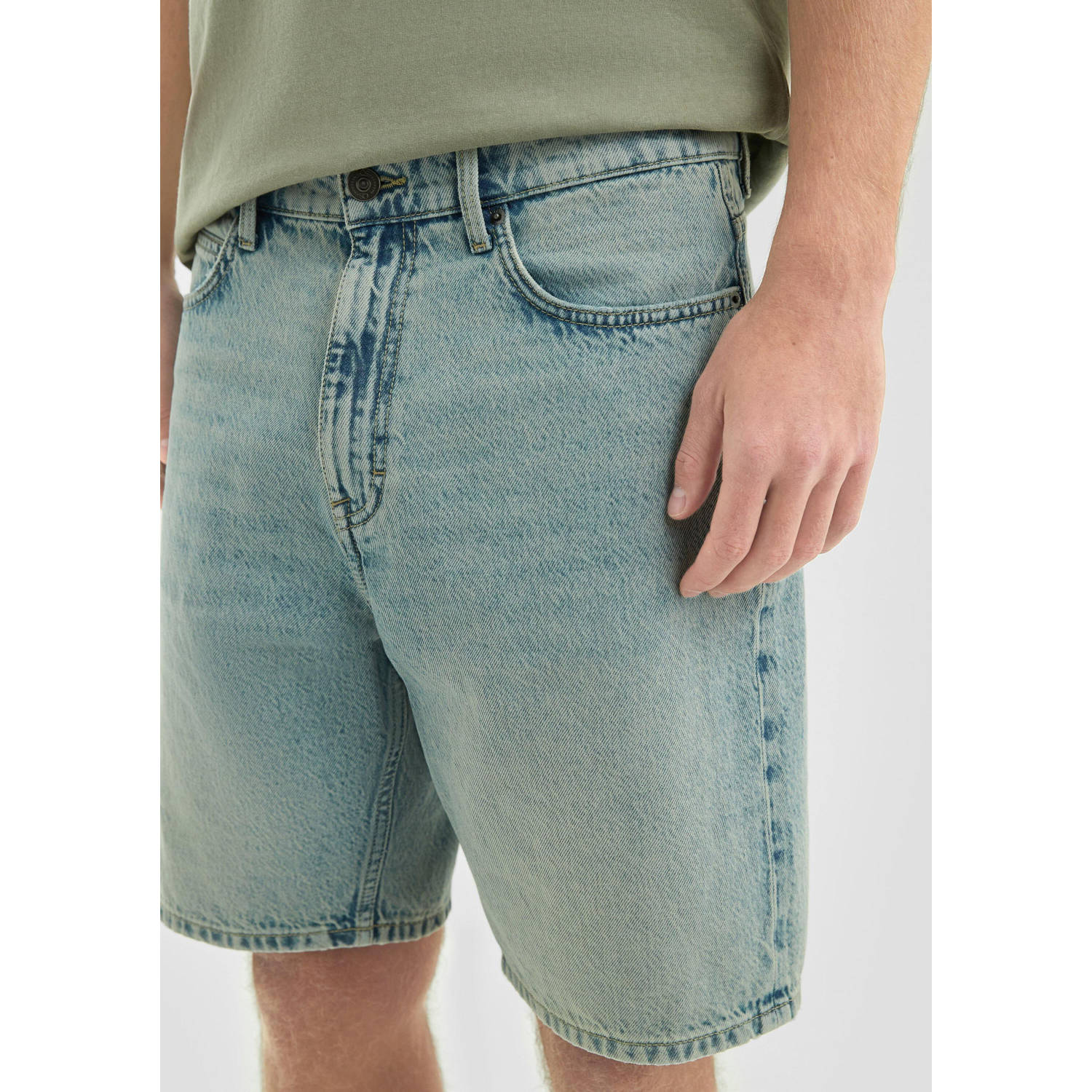 Q S by s.Oliver denim loose short lichtblauw