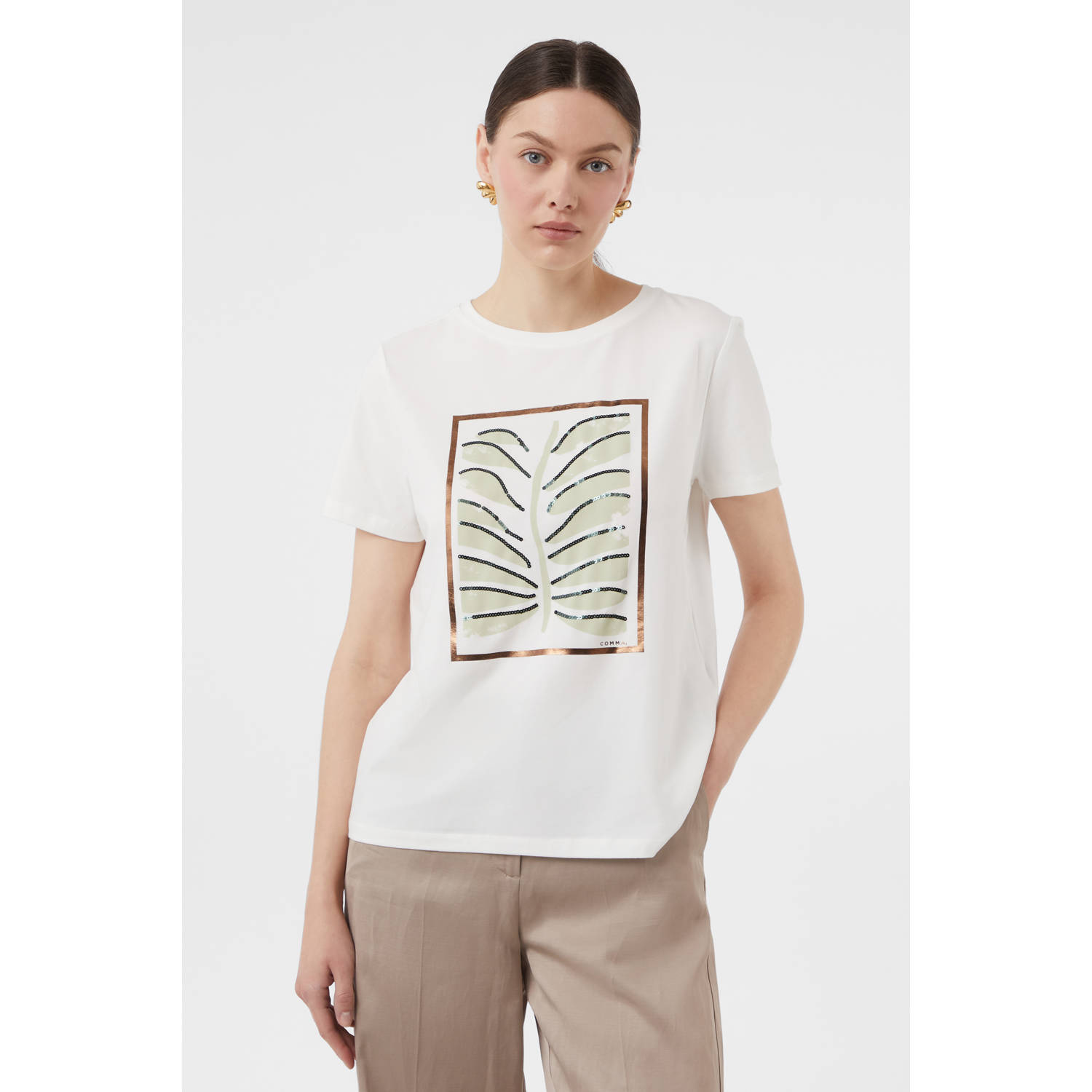 Comma T-shirt wit