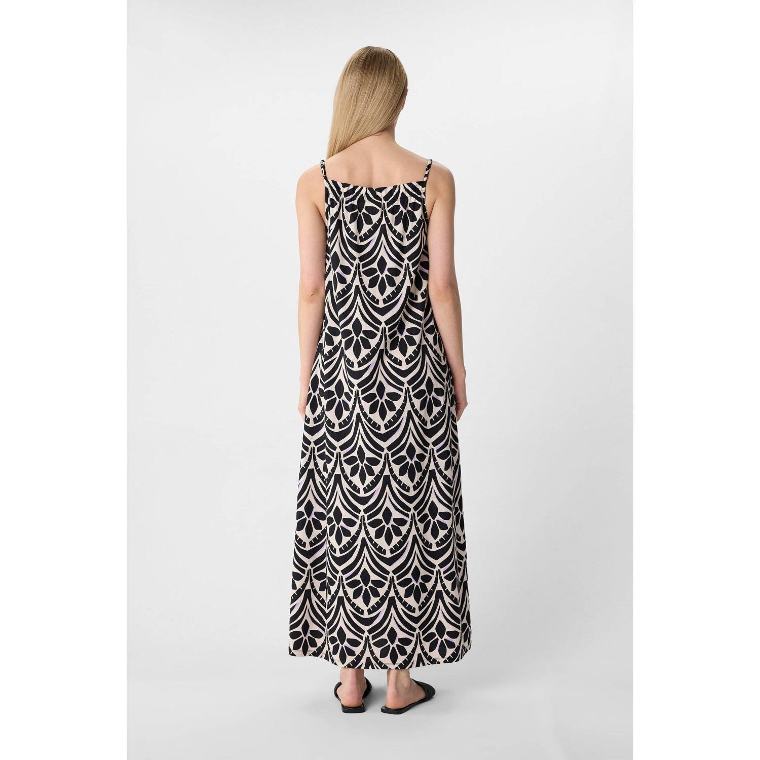 comma casual identity zomerjurk zwart