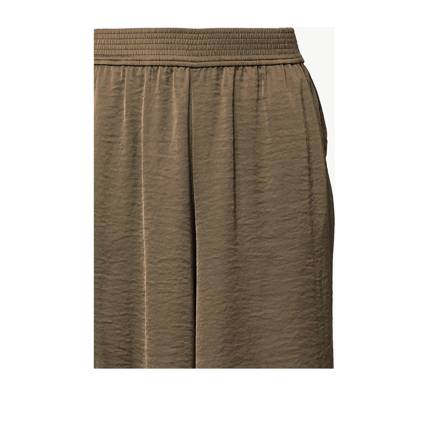 comma wide leg regular waist casual broek bruin