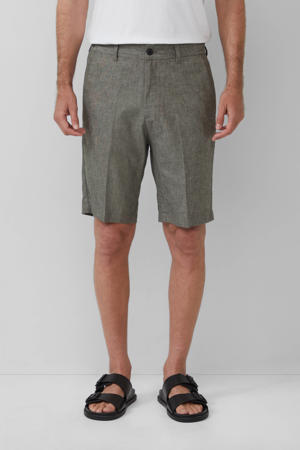 linnen regular chino short groen