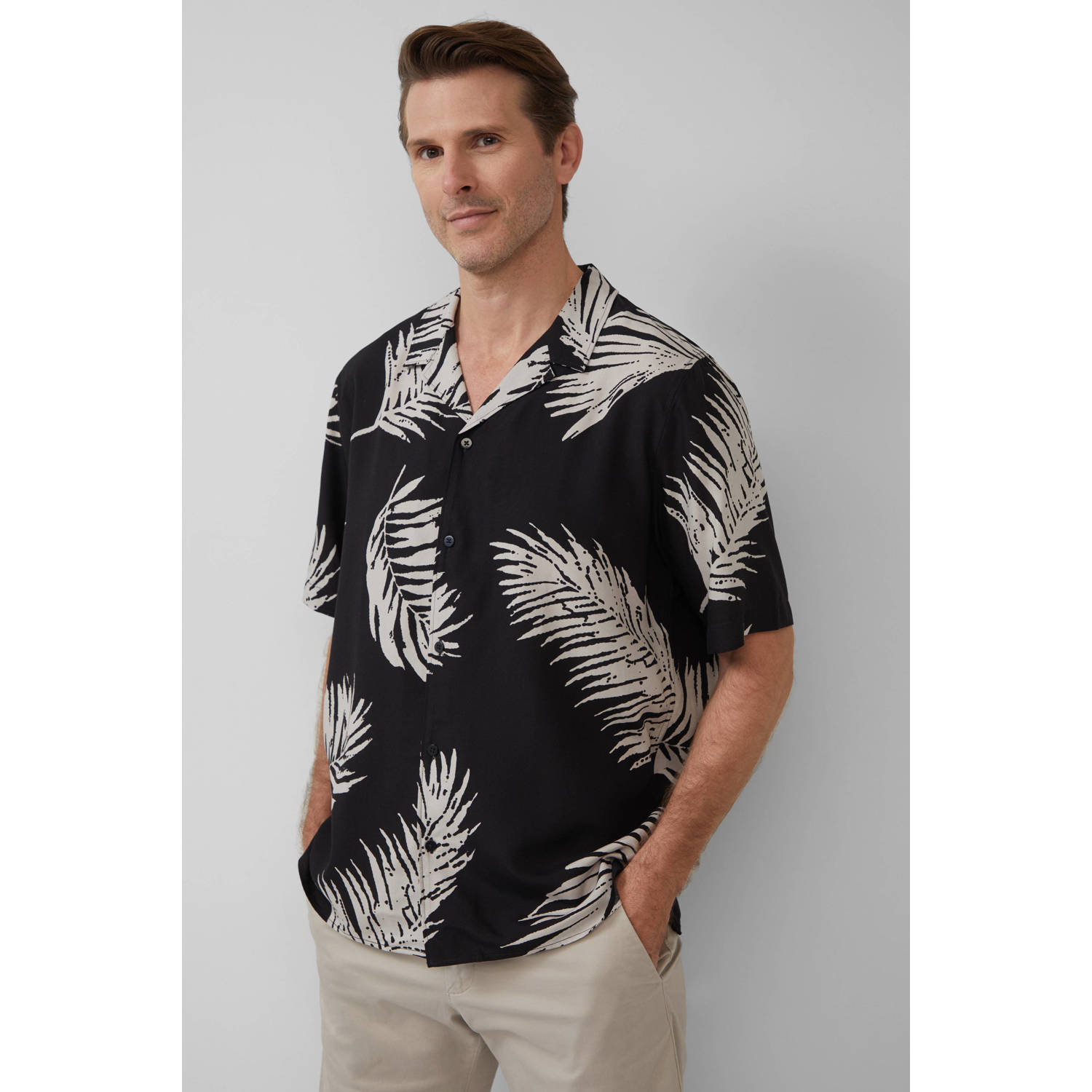 s.Oliver BLACK LABEL casual overhemd zwart