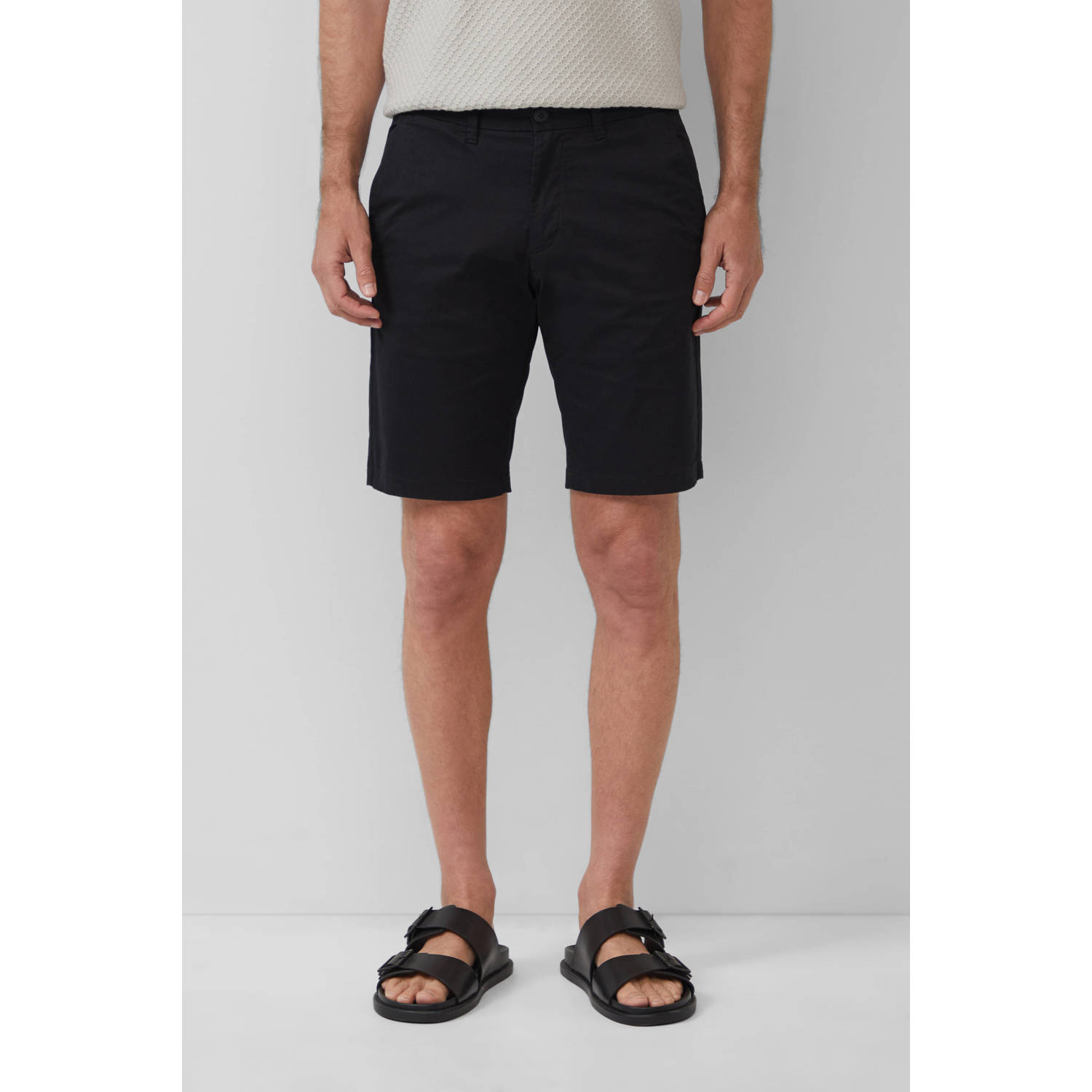 S.Oliver BLACK LABEL regular chino short zwart