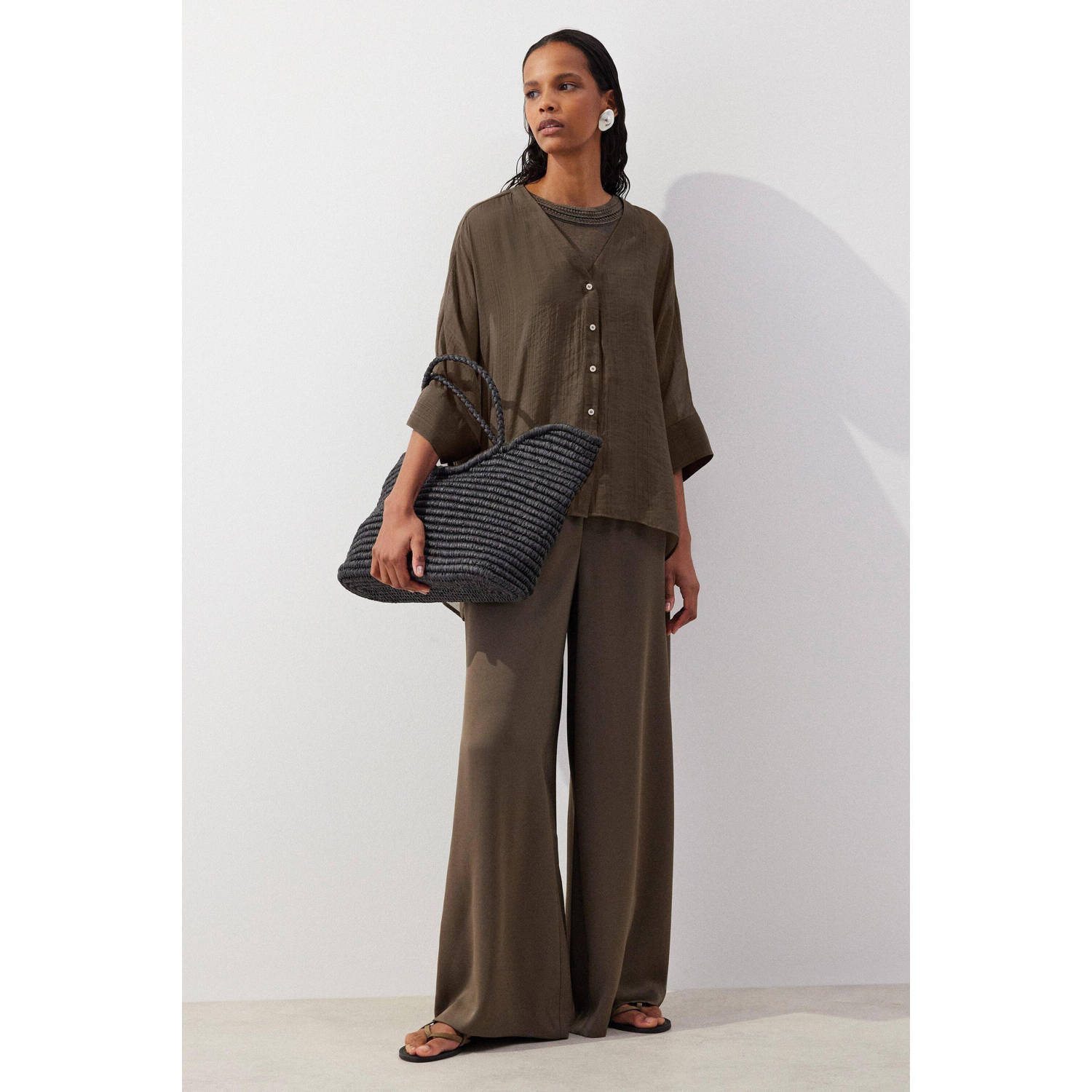 Comma blouse bruin