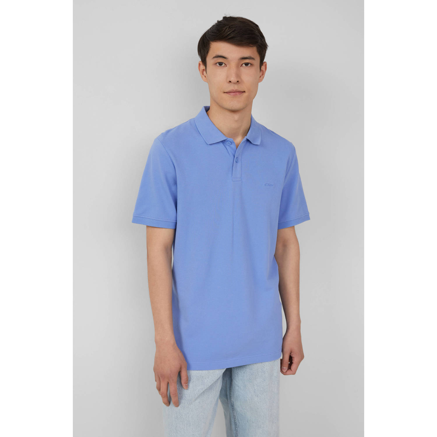 S.Oliver regular polo blauw