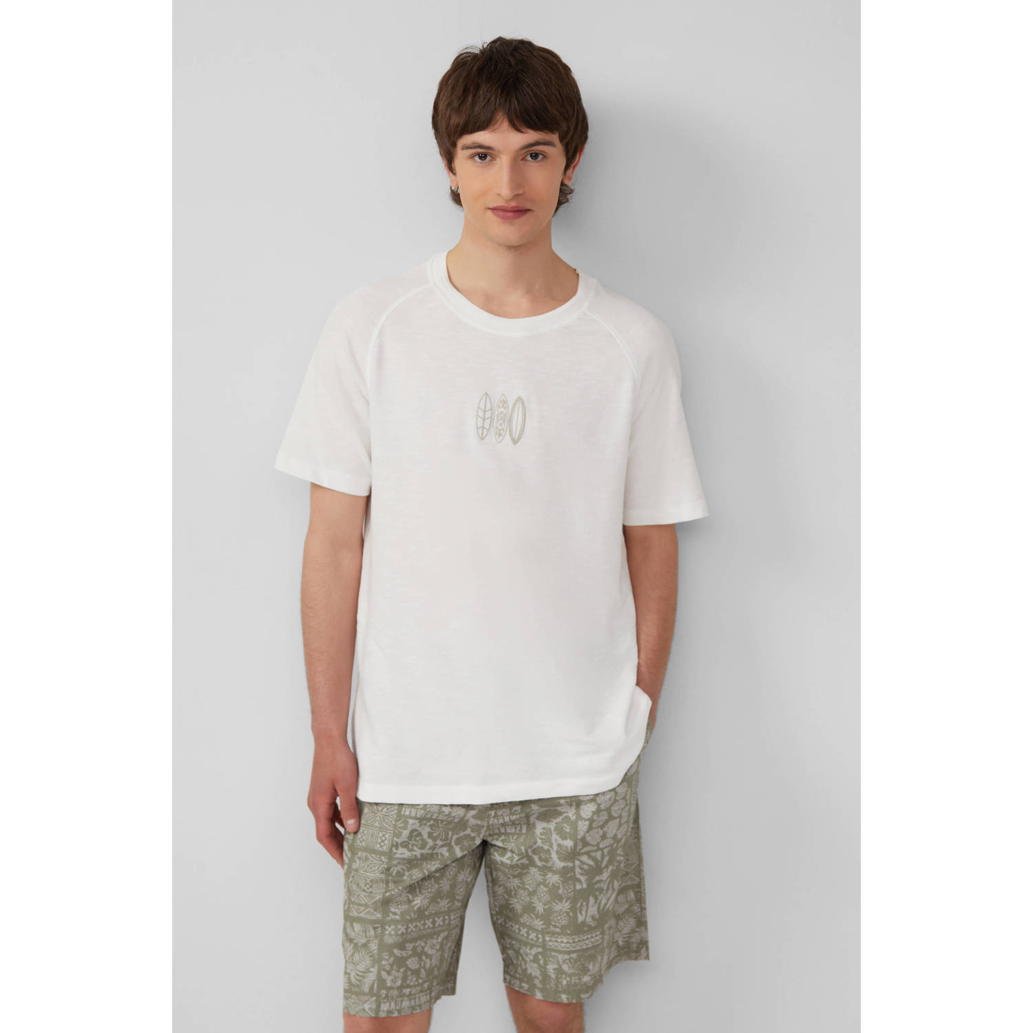 S.Oliver T-shirt met borduursel op borsthoogte