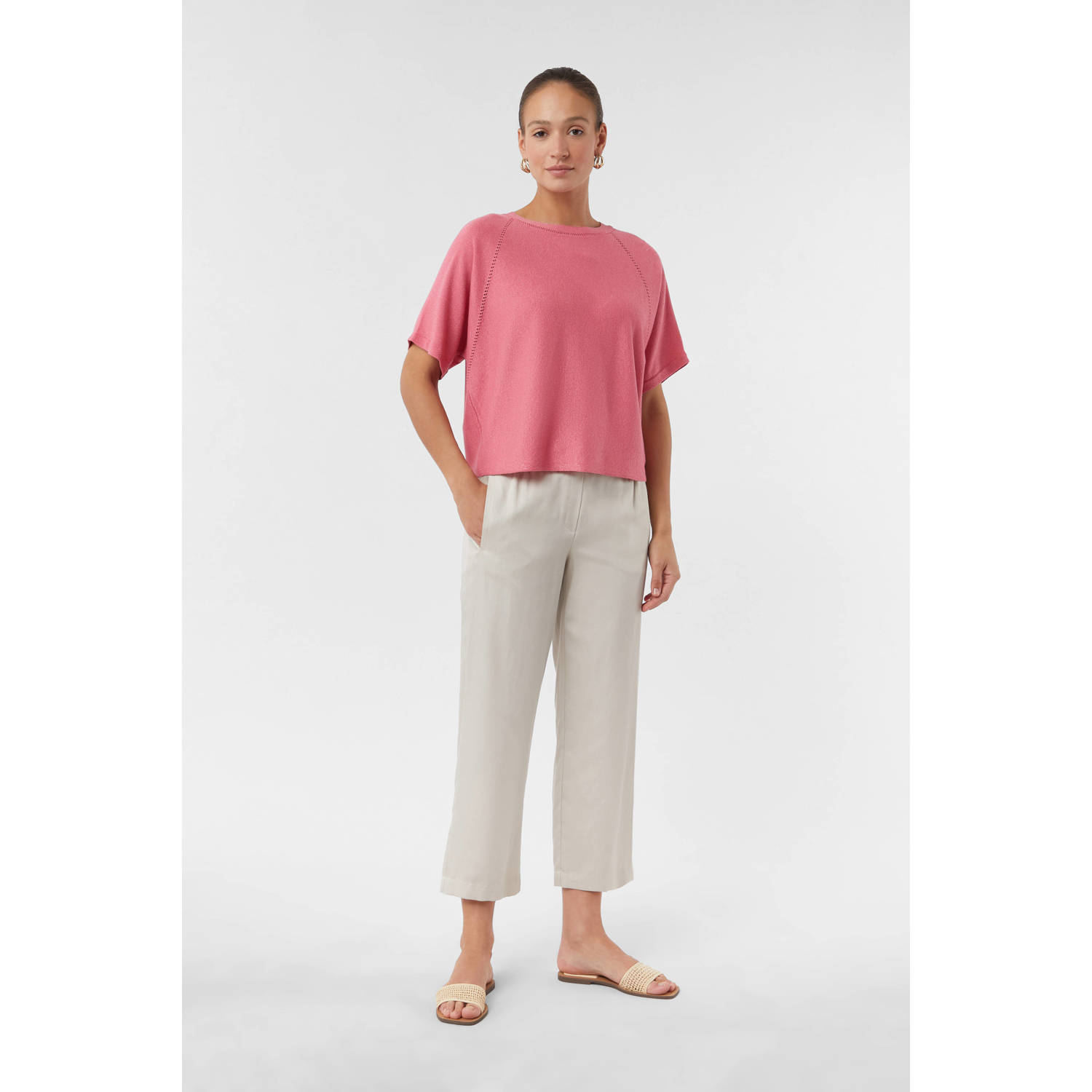 Comma Gebreide pullover met ribboorden