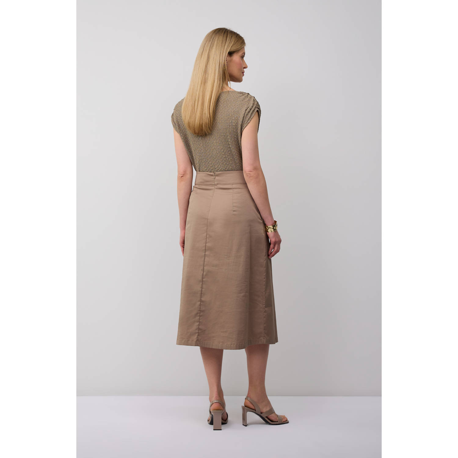 s.Oliver BLACK LABEL midi rok bruin