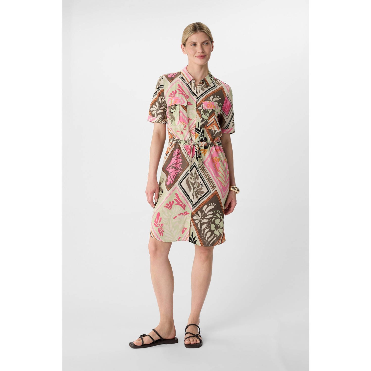 Comma blousejurk groen