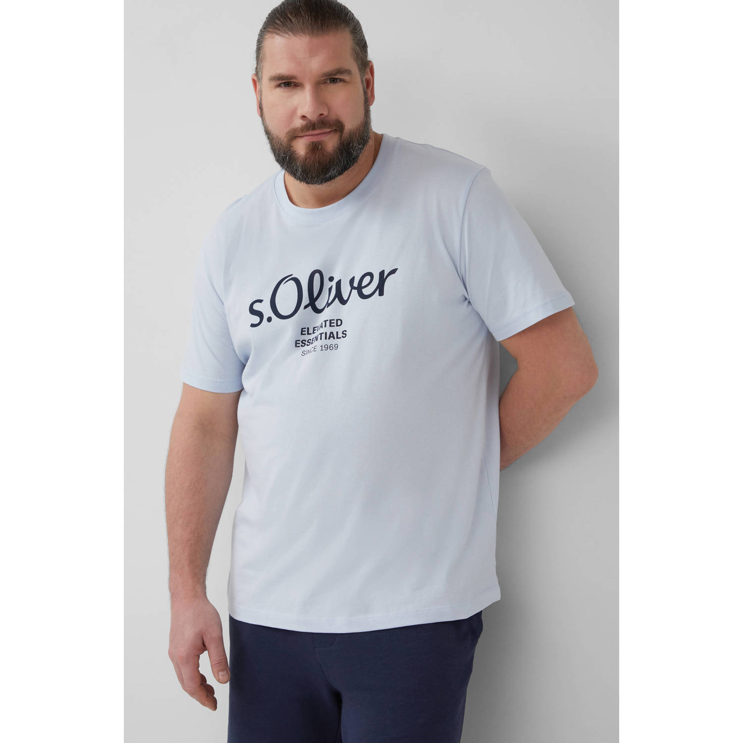 S.Oliver Big Size T-shirt lichtblauw