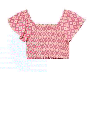 off shoulder top roze