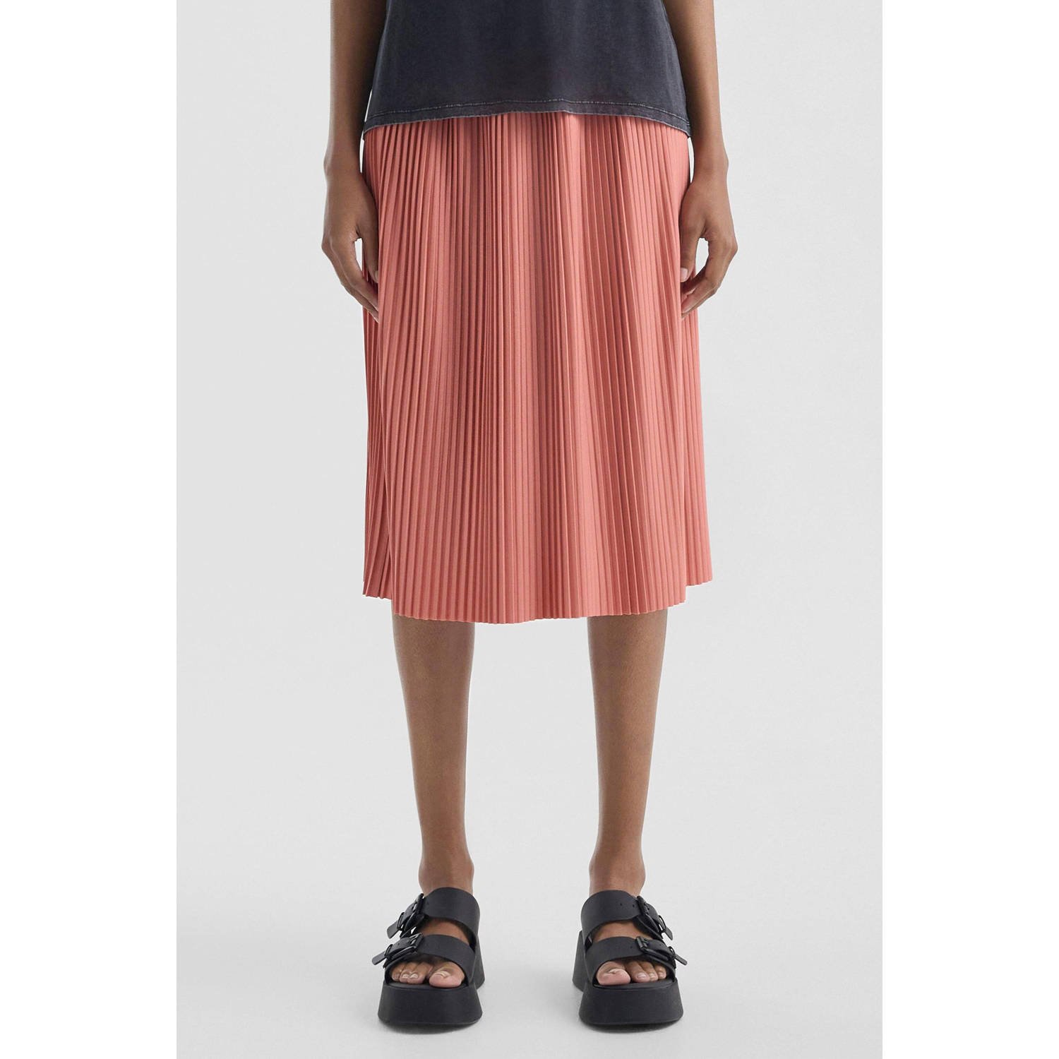 Q S by s.Oliver midi rok koraalrood