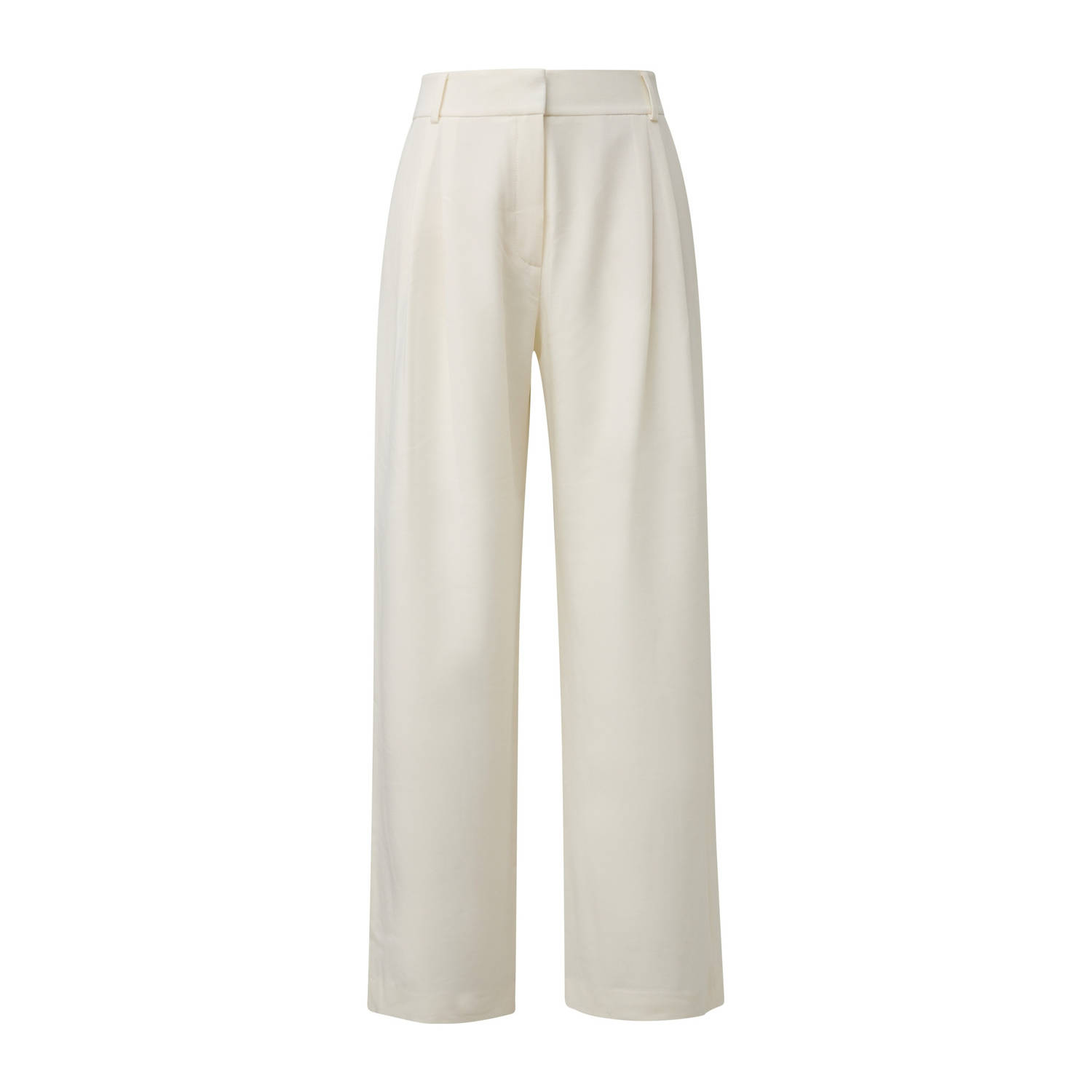 s.Oliver BLACK LABEL wide leg regular waist pantalon wit