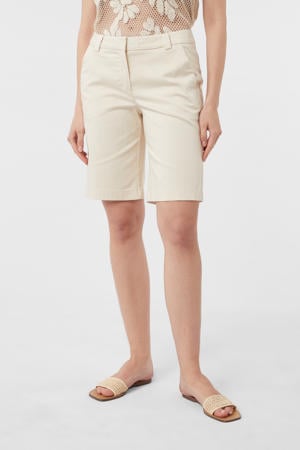 straight regular waist bermuda short ecru