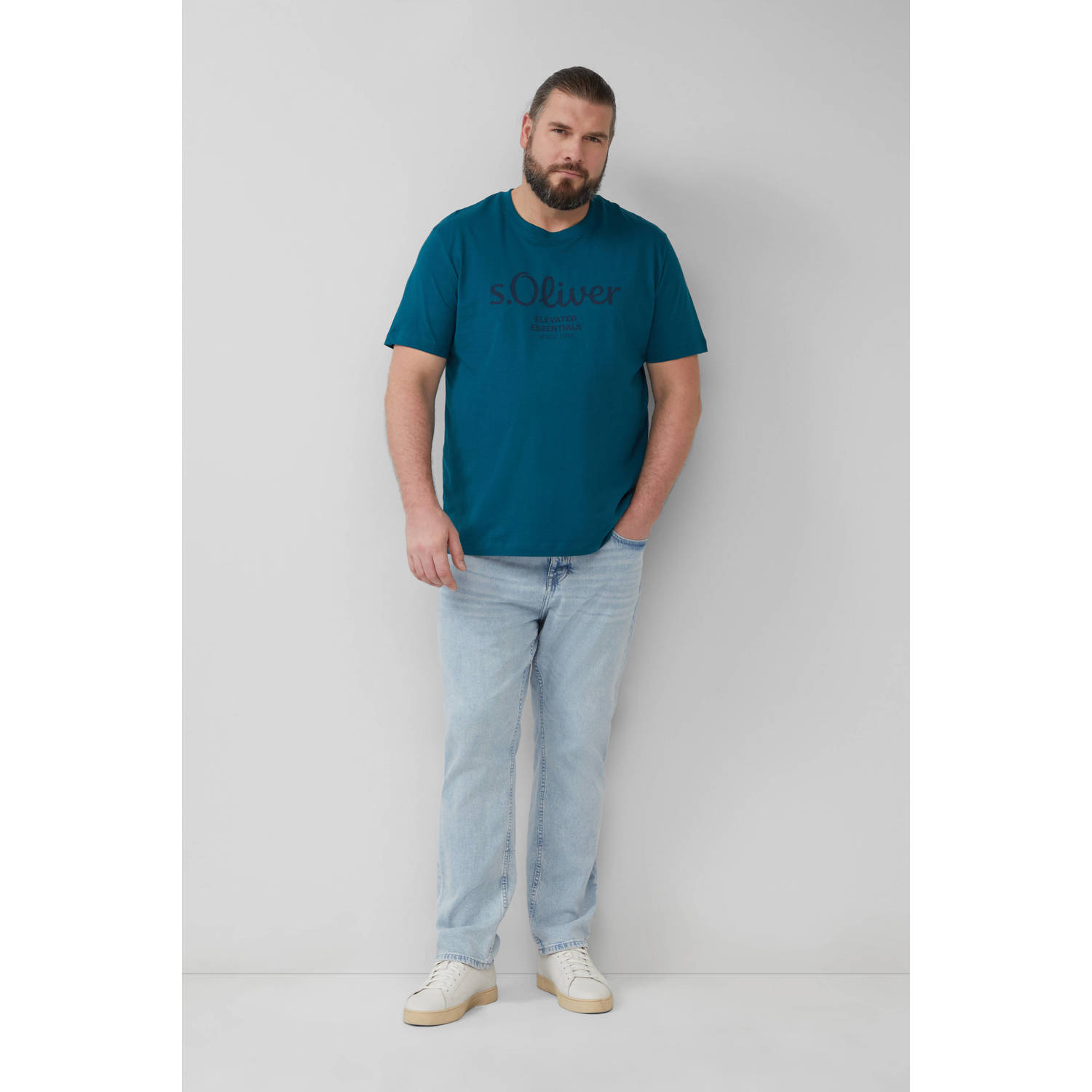 s.Oliver Big Size T-shirt petrol