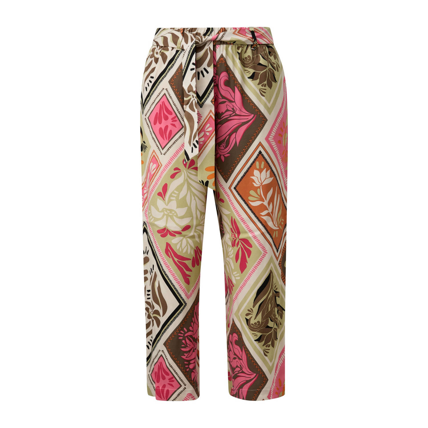 Comma regular waist casual broek groen