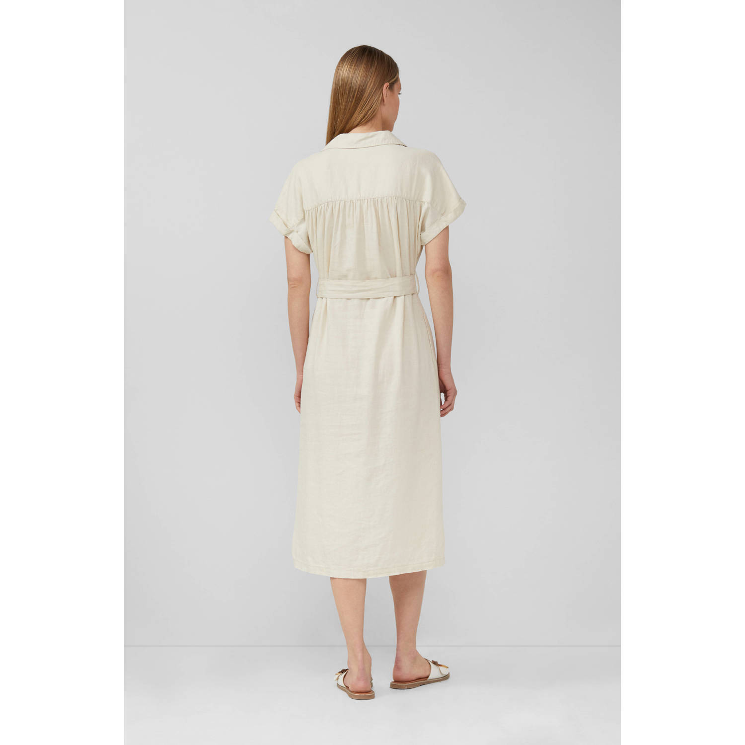 s.Oliver linnen blousejurk ecru